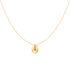 Gold Oval Charm Necklace